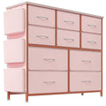 GAOMON Dresser with 10 Drawers, Dressers & Chest of Drawers with Wood Tabletop for Bedroom Living Room Entryway - Pink