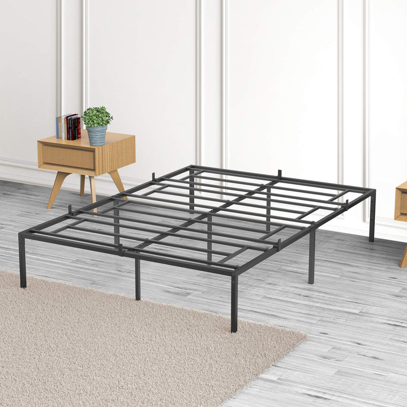 GAOMON Full Bed Frame with Storage 14Inch Metal Platform Bed Frame with Steel SlatSupport No Box Spring Needed,MattressFoundation -Black