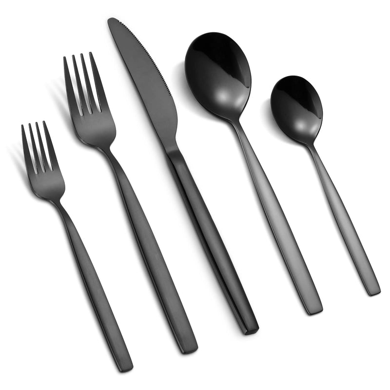 WHIZMAX 30 Piece Stainless Steel Kitchen Flatware Set - Silver