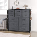 GAOMON 12 Drawer Dresser for for Bedroom, Fabric Dressers & Chest of Drawers Tall Dressers for Bedroom Closet(Dark Grey)