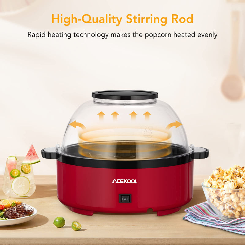 WHIZMAX BM-01 Popcorn Popper Maker Multifunctional Machine - Red