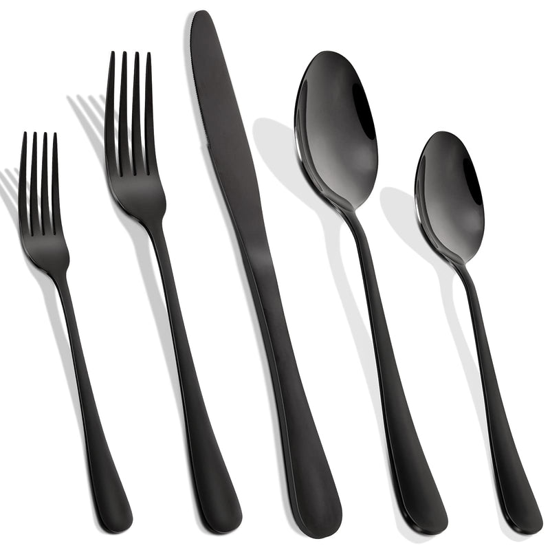 WHIZMAX 20 Piece S592 Stainless Steel Kitchen Flatware Set - Silver