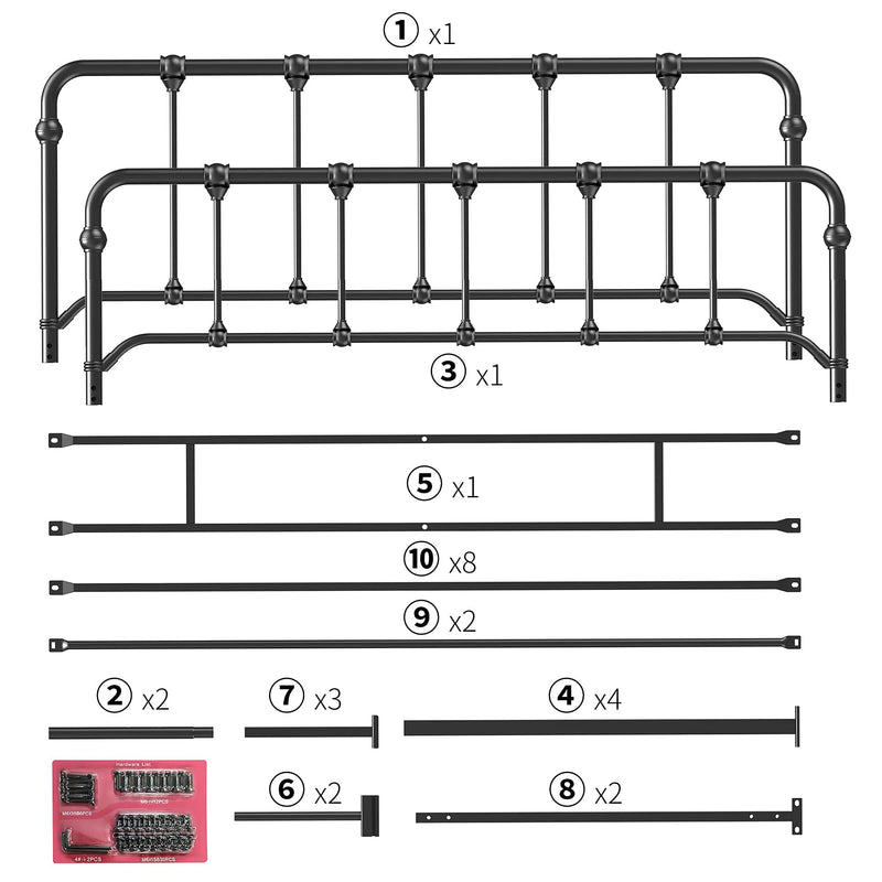 WHIZMAX Full Size Metal Bed Frame Platform Bed