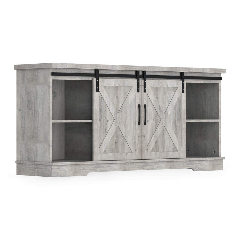 WHIZMAX Modern Farmhouse Sliding Barn Door TV Stand