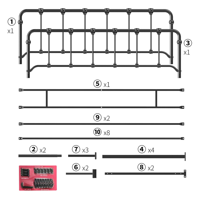 WHIZMAX Queen Size Metal Bed Frame Platform Bed