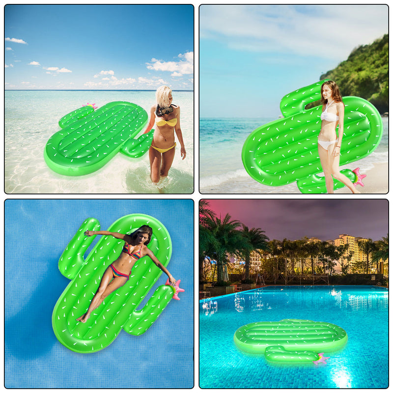 WHIZMAX Inflatable Cactus Pool Float Large Swimming Float