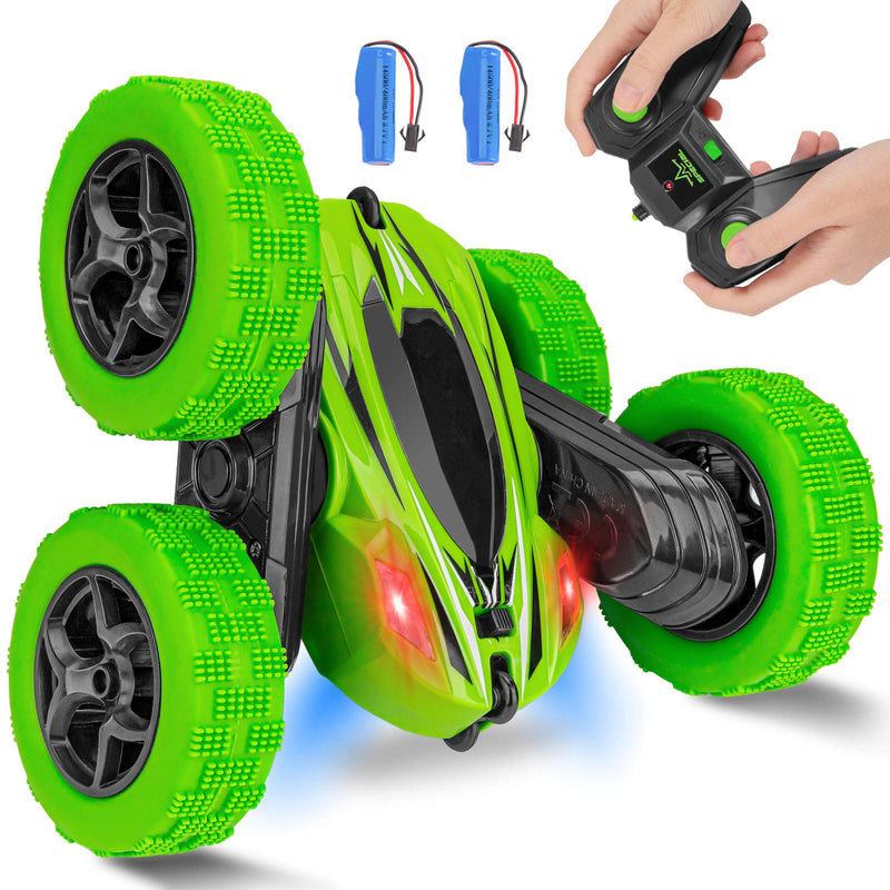 WHIZMAX Remote Control Car 1165A RC Stunt Car Toy Double Sided 360 Rotating Vehicle Blue