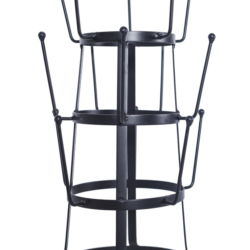 DISHYKOOKER Stylish Storage Rack Stand Kitchen Steel Holder Organizer Black