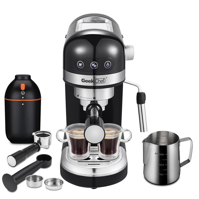 GEEK CHEF 1.4L Espresso Machine Coffee Maker Stainless Steel