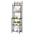 ALICIAN 5-tier Storage Rack Top Bathroom Storage Shelf Black