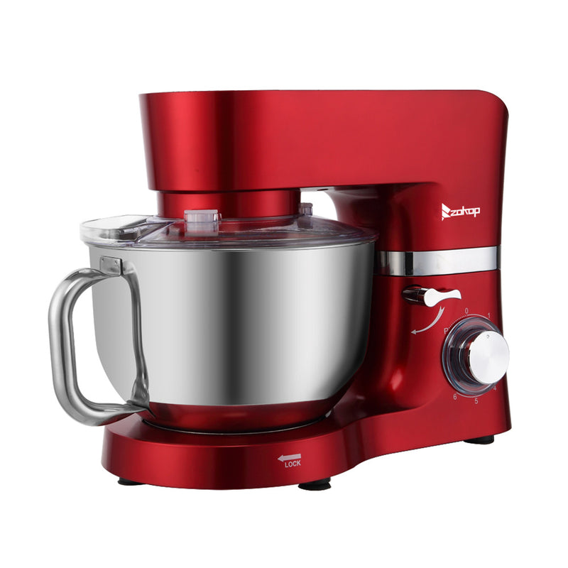 ZOKOP 5.8QT Kitchen Stand Mixer 6 Speeds Low Noise Anti-Skid Red