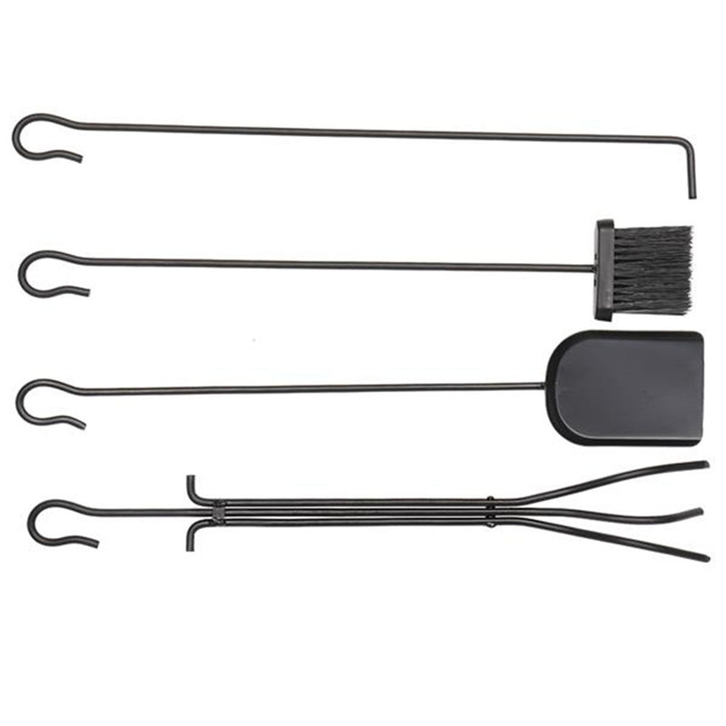 RONSHIN Fireplace Stove Tools 5-in-1 Hook Bracket Black