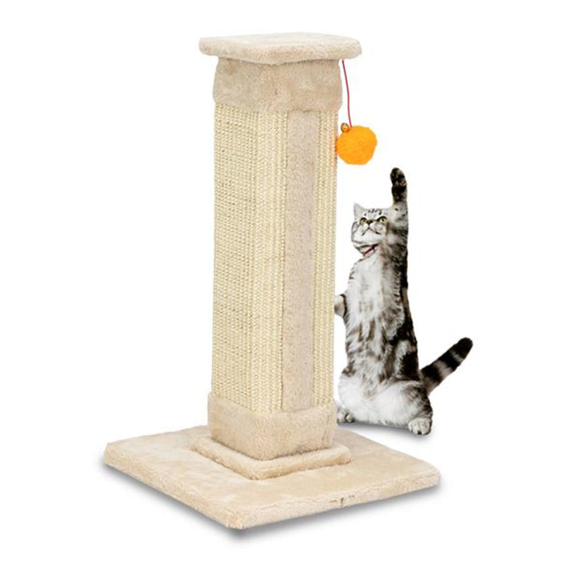 BEESCLOVER 21" Cat Pet Climbing Frame with Ball Climbing Mount Beige