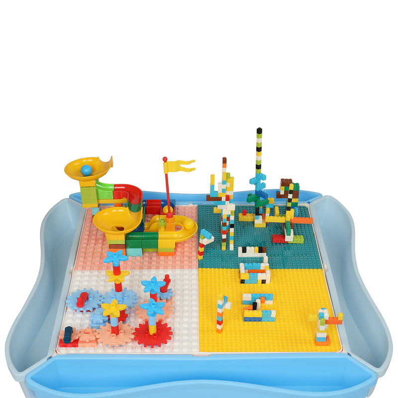 YIWA Kids Activity Table Set Building Block Table with Chair