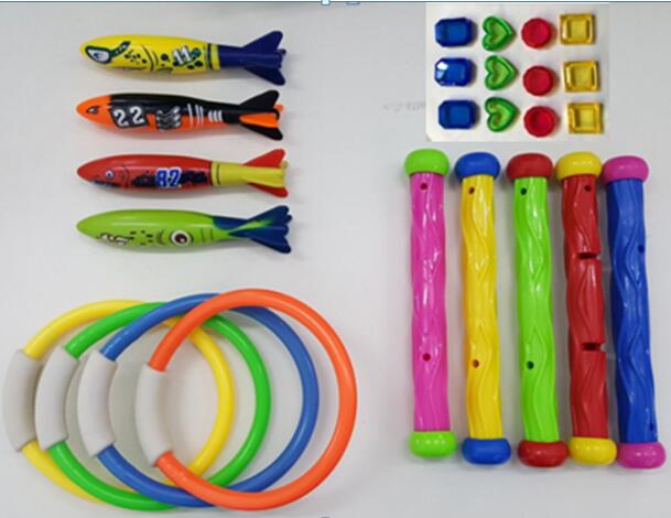 ACEKID 19pcs Diving Toys Pool Accessories Set