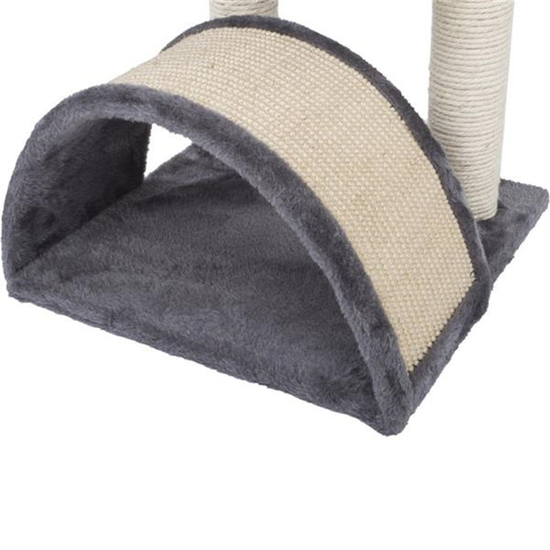 BEESCLOVER Cat Condo Set 28-inch Tree Tower Scratching Post Step Ladder Grey