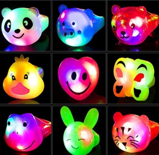 YIWA 28pcs Easter Egg LED Jelly Light Up Rings