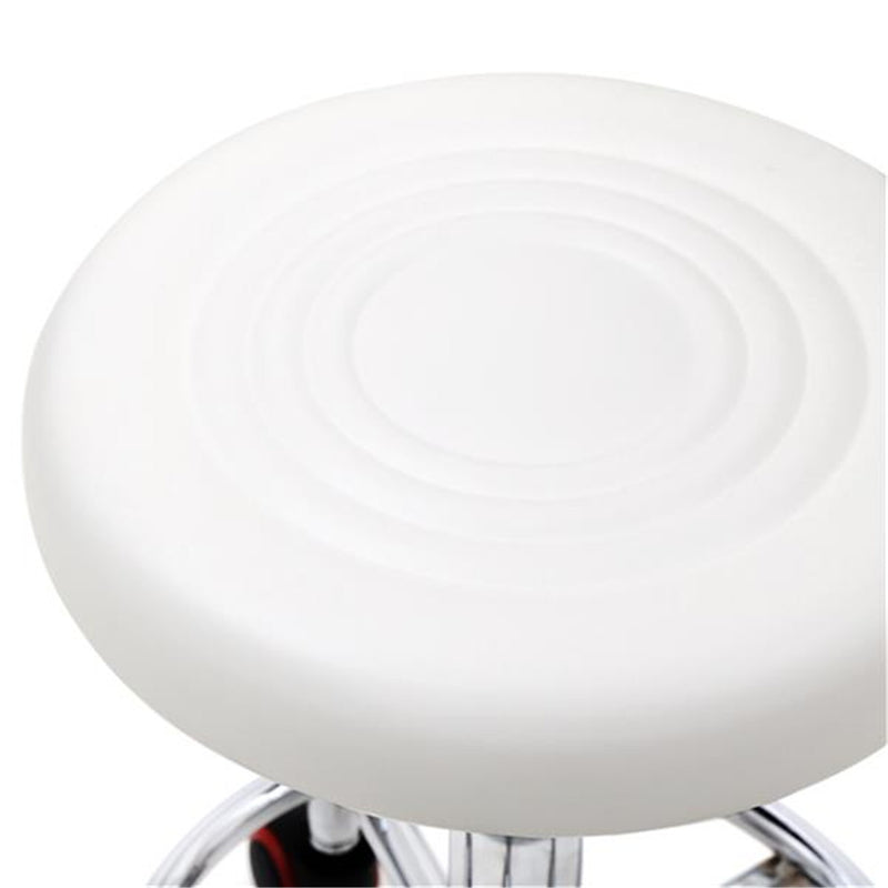 ALICIAN Salon Stool Leather Sponge Adjustable Spa Bar Stool White