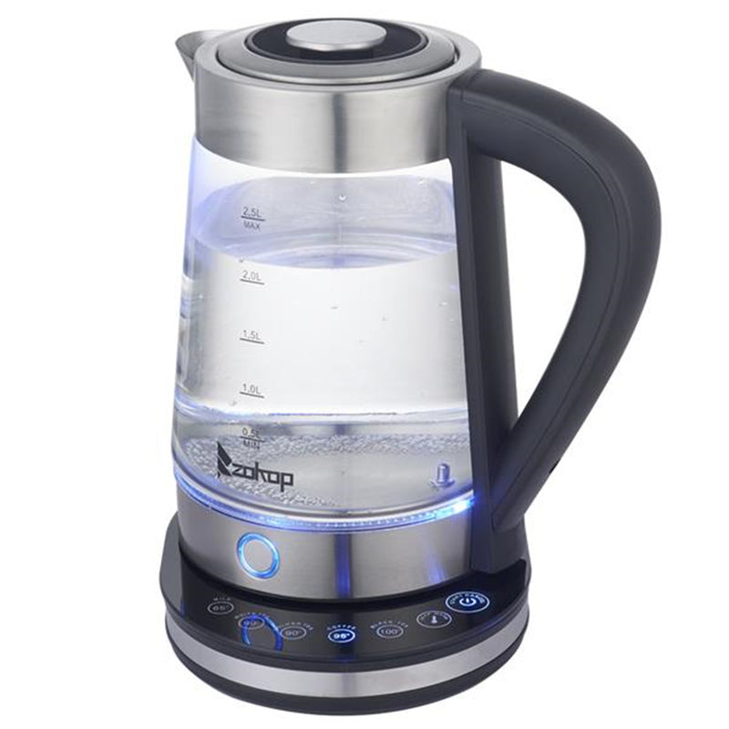 ZOKOP 2.5L Electric Glass Kettle Fast Boiling Water Heater