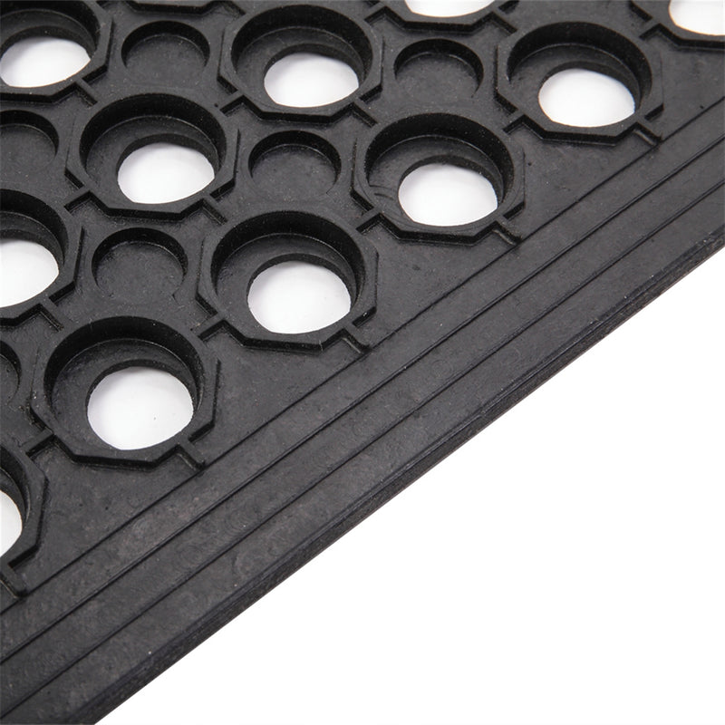 DISHYKOOKER Rubber Hexagonal Mat Waterproof Anti-Slip Floor Mat for Bars Kitchen Restaurants 60x90cm