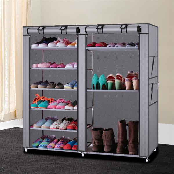 RONSHIN 6 Tier Shoe Rack Shoe Shelf Storage Closet Organizer Cabinet GREY