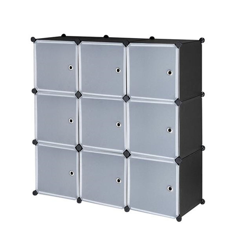 RONSHIN Storage Organizer Diy 9-Cube Storage Shelving With Doors