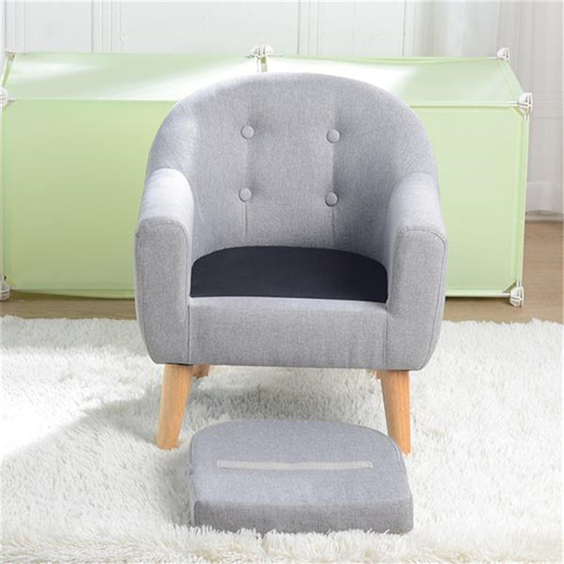 ALICIAN Children Sofa with Detachable Cushion Household Living Room Grey