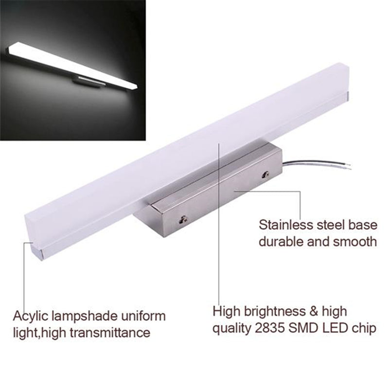 REDCOLOURFUL 12W 80cm Led Modern Vanity Light for Bathroom White