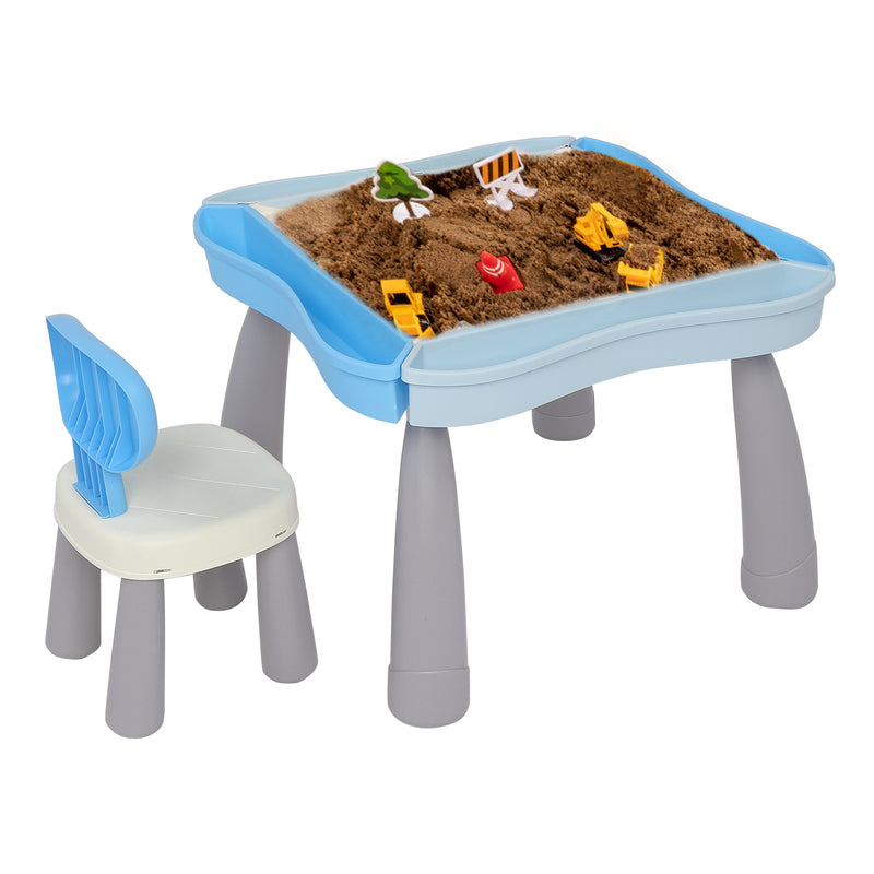 YIWA Kids Activity Table Set Building Block Table with Chair