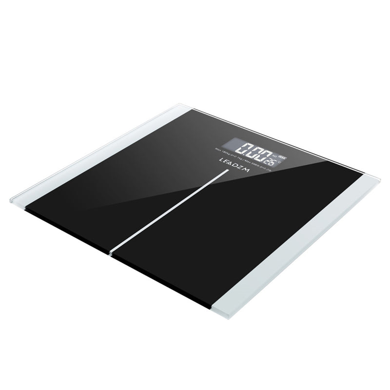 DSSTYLES Weight Scale 180kg 6mm Thickness Square 28*28cm Black