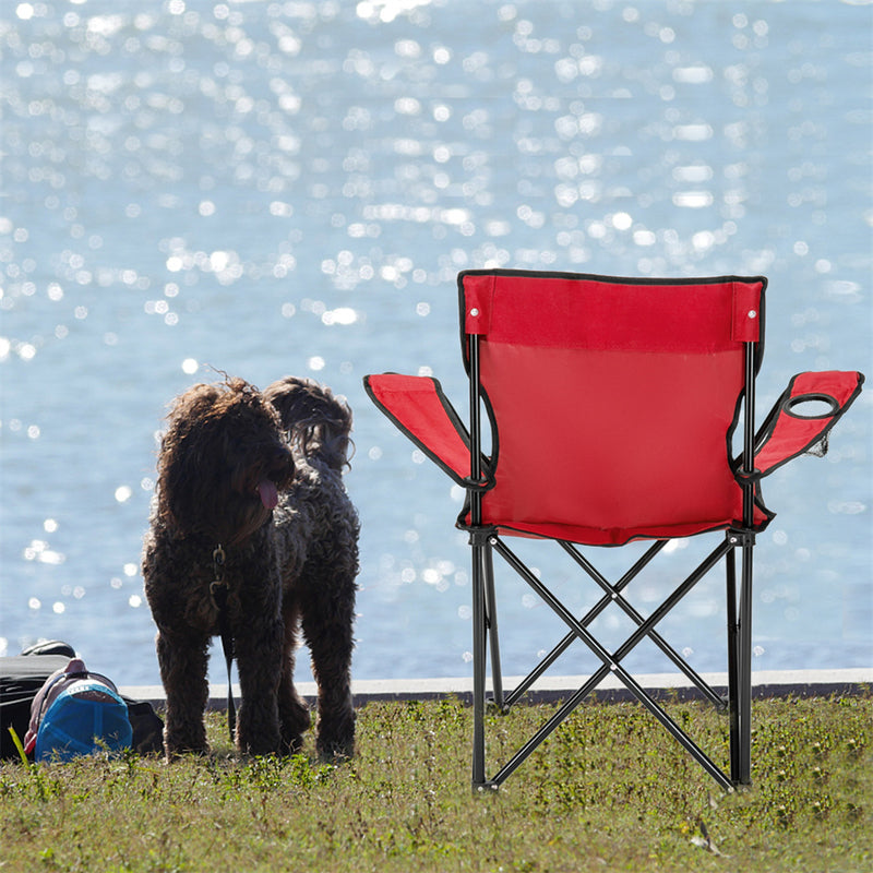 ALICIAN Camping Chair Small Simple Foldable Chair 80x50x50cm Red