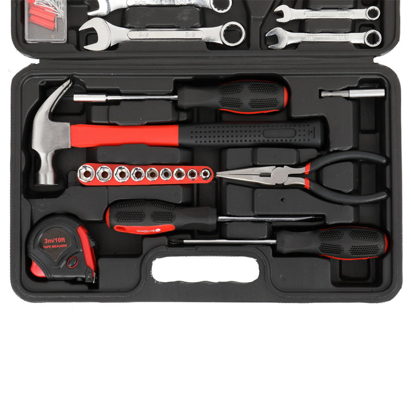 RONSHIN 148pcs Household Tool Set Hand Tool Kit Red