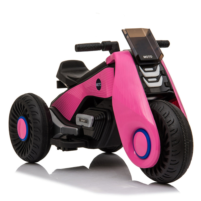 YIWA Kids Electric Motorcycle 3 Wheels Double Drive 6V 4.5a.H Children Motorcycle without RC