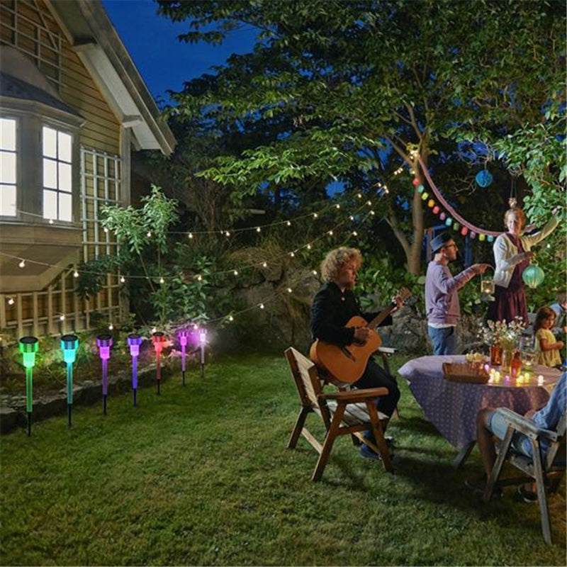 REDCOLOURFUL 24pcs Tube Light Garden Lawn Light Solar Light