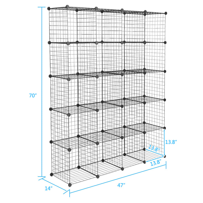 RONSHIN Diy 20-cube Storage Rack Multifunctional Unit Modular Organizer