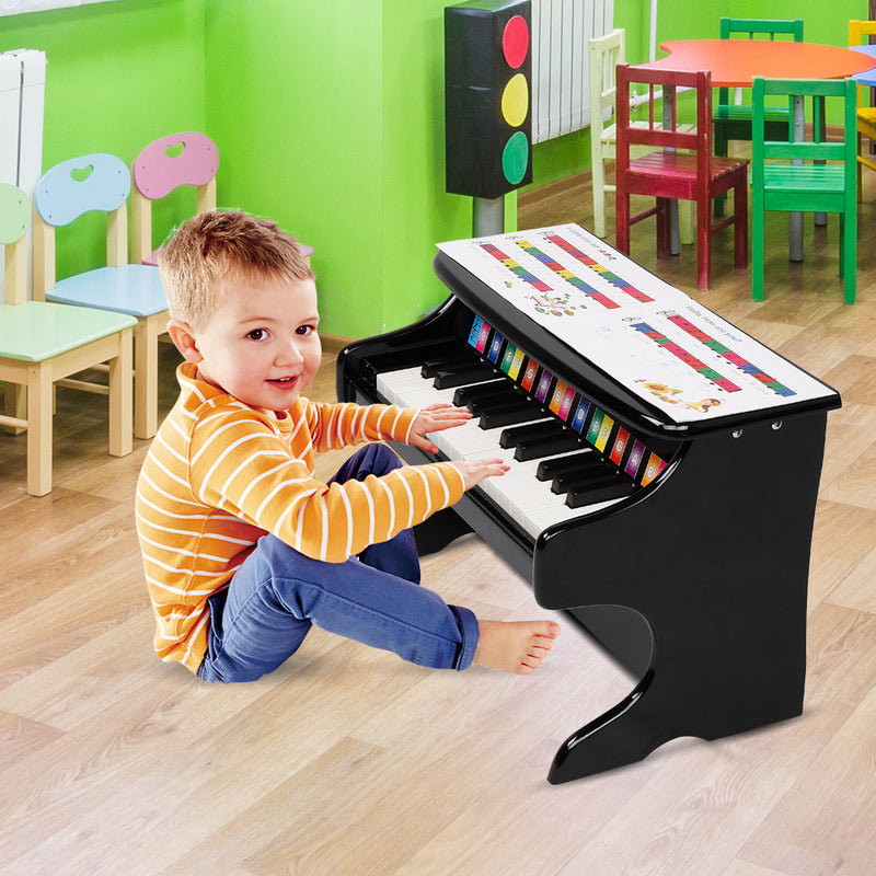 YIWA Children Wooden Piano 25-Key Mechanical Sound Piano Musical Instruments Toys