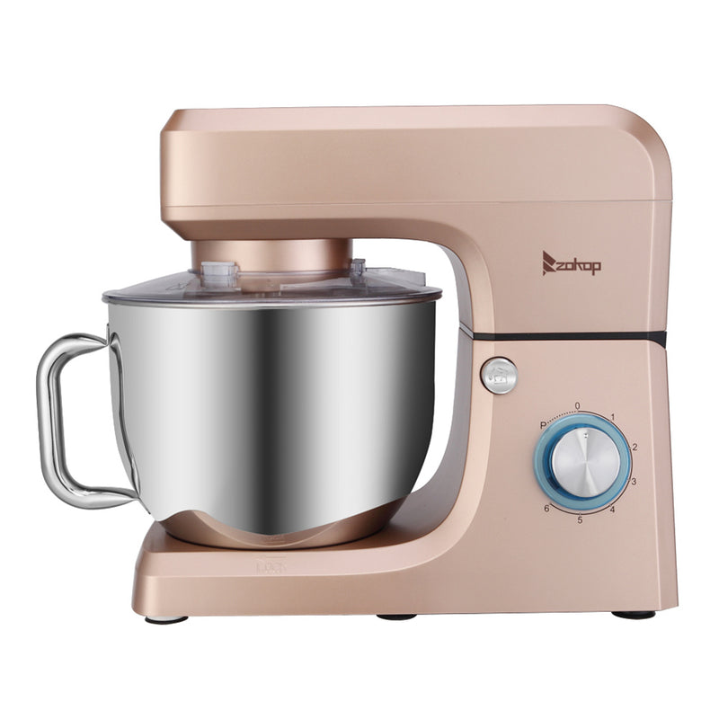 ZOKOP 7.5QT Stand Mixer 6 Speeds Electric Food Mixers Champagne