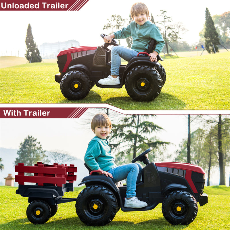 YIWA LEADZM Agricultural Vehicle Toys with Rear Bucket Red