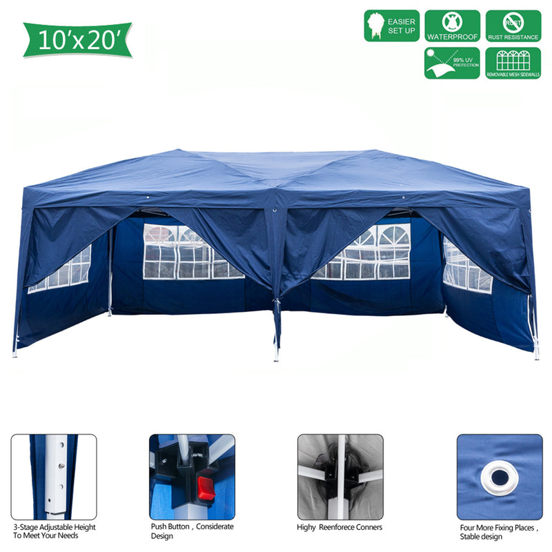 THBOXES 3x6m 4 Window Practical Waterproof Folding Tent Sunscreen Windproof Easy Set up Large Family Tents