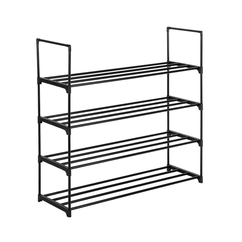 RONSHIN 4 Tiers Shoe Rack Iron Pipe Shoe Shelf Simple Assembly Storage Organizer