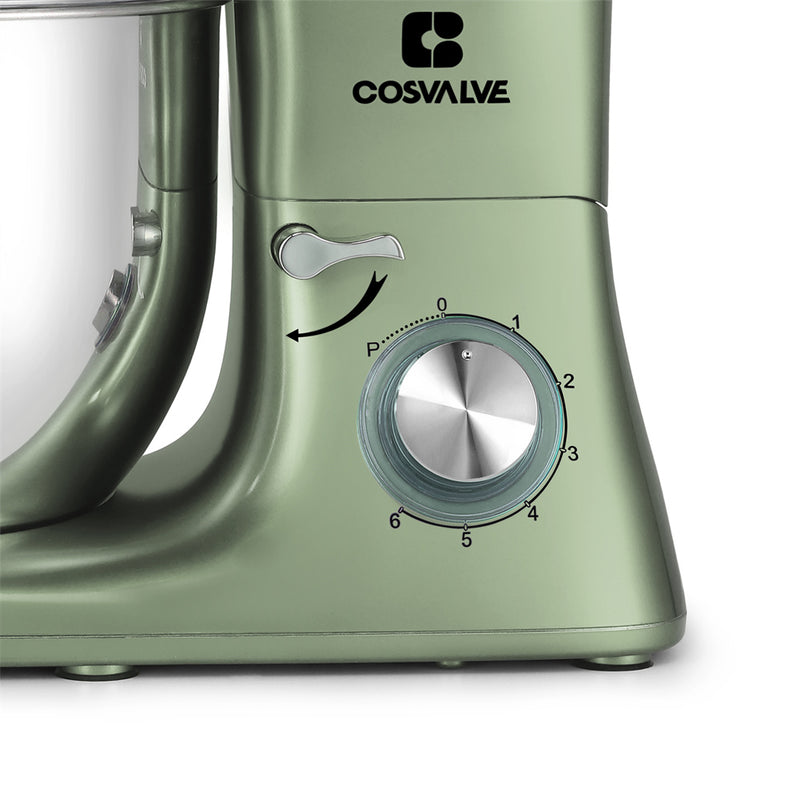 COSVALVE Kitchen Stand Mixer 6 Speed Dishwasher Safe Green