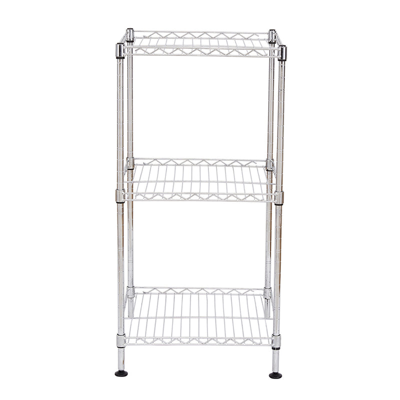 RONSHIN 3-Tier Household Metal Storage Racks Adjustable Shelves Organizer