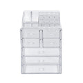 RONSHIN 2pcs Makeup Organizer Cosmetic Storage Drawers Acrylic Makeup Holders Transparent