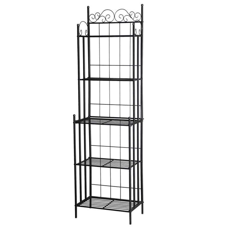 ALICIAN 5-tier Storage Rack Top Bathroom Storage Shelf Black