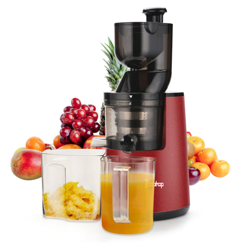 ZOKOP 1500ml Slow Juicer Set Juicer Jar Pulp Collector Red