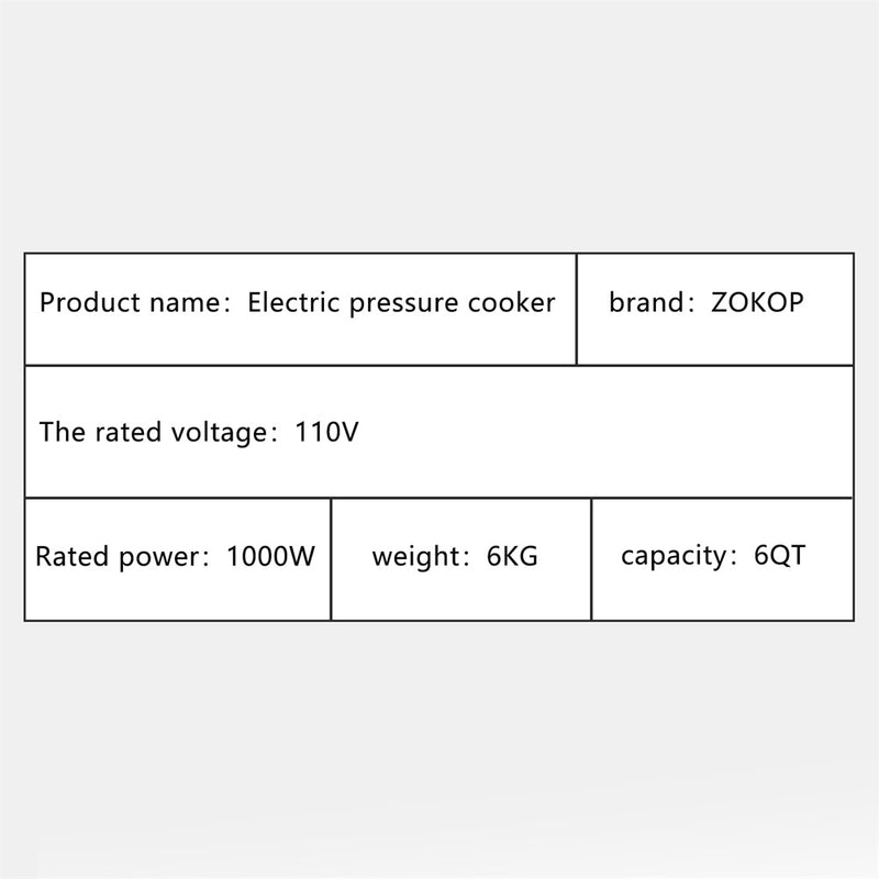 ZOKOP 13-in-1 Electric Pressure Cooker Cooking Mode Stainless Steel