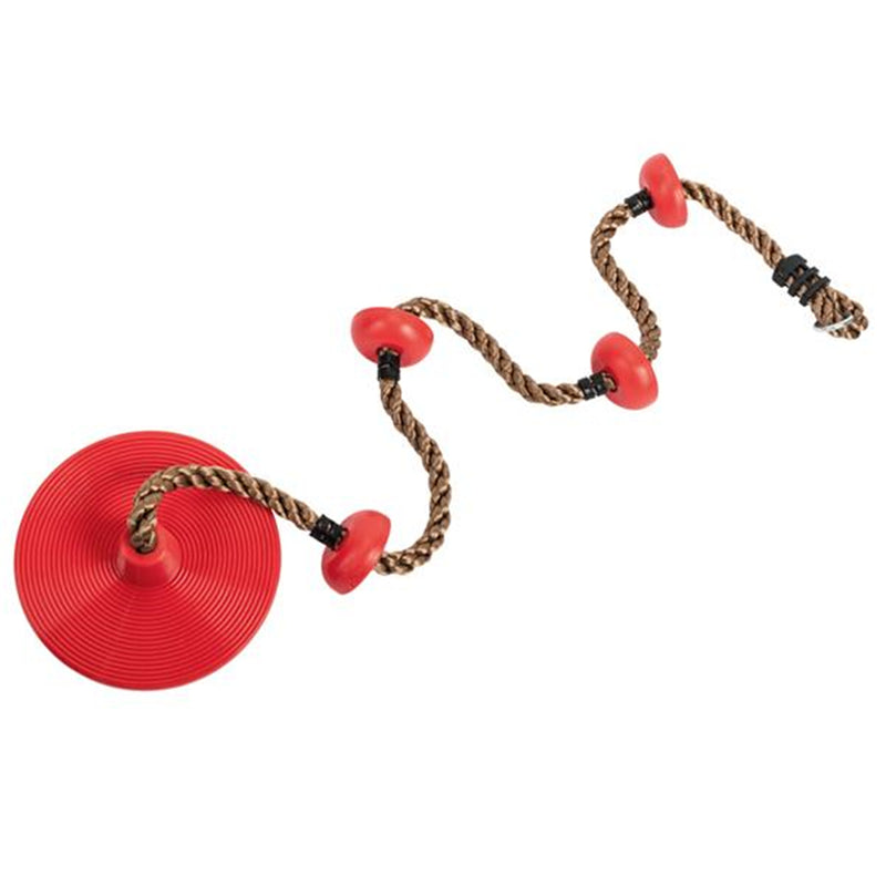 THBOXES Tree Climbing Rope Kids Disc Swing Seat Outdoor Backyard Red