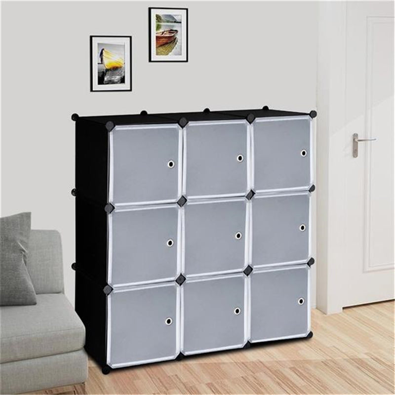 RONSHIN Storage Organizer Diy 9-Cube Storage Shelving With Doors