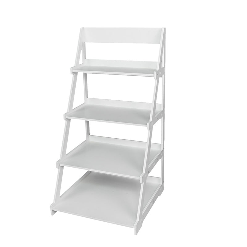 ALICIAN 4-tier Plant Stands Ladder Style Waterproof Corner Plant Shelf White