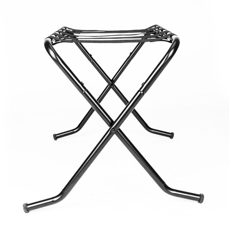 RONSHIN Portable Metal Luggage Rack 100 Lbs Load Capacity Heavy Duty Nylon Straps 680x400x560mm